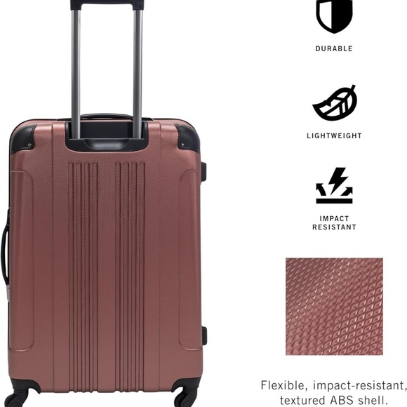 3 like new Kenneth Cole hard shell suitcases in Rose Please ask any questions.p - Picture 7 of 7